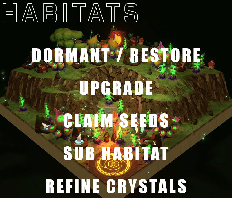 Habitats Genopets : Restauration-Upgrade-SubHabitat